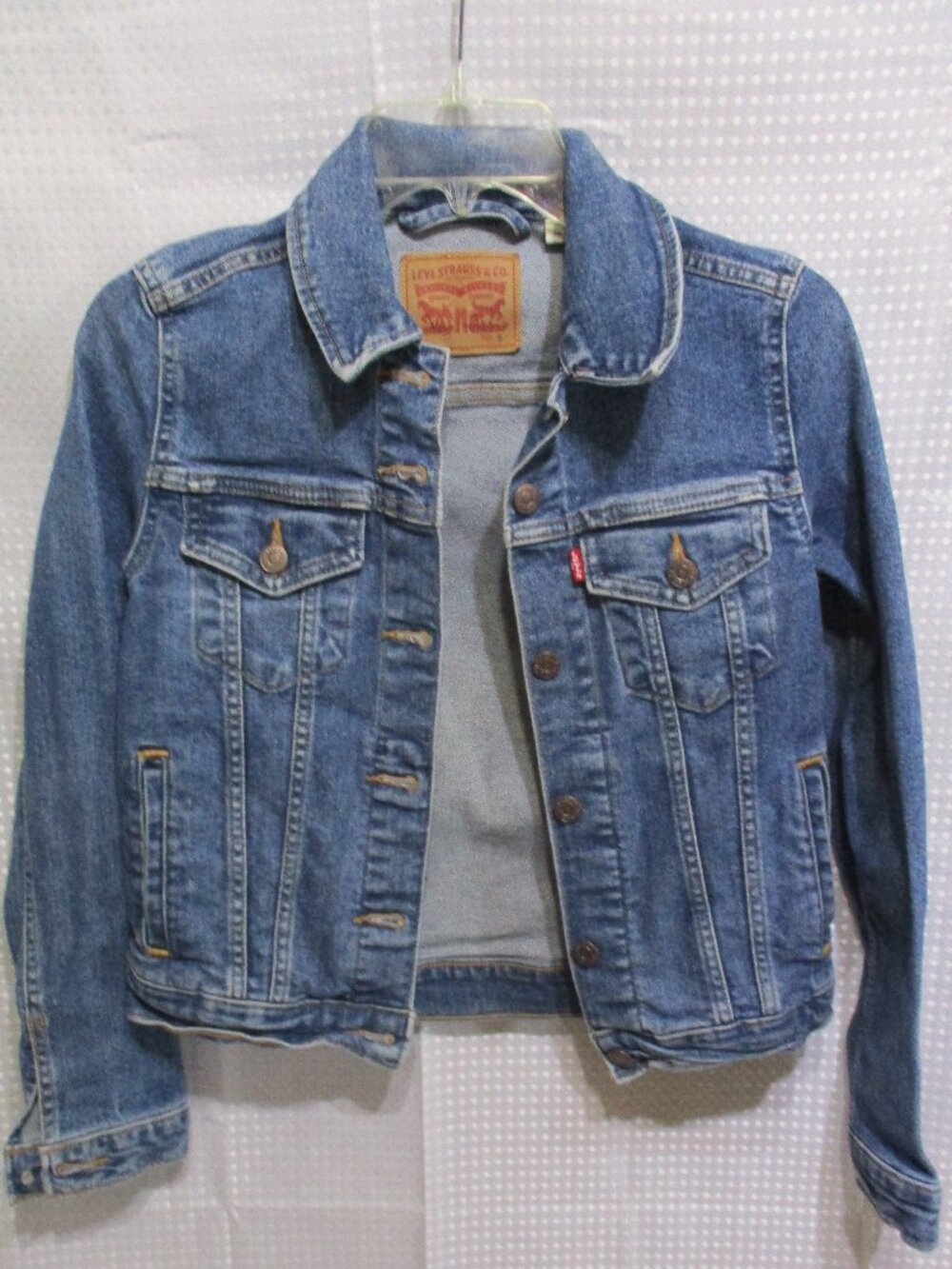 Levi Strauss & Co. Boy's Short Denim Jacket With Button & Pockets  Size S